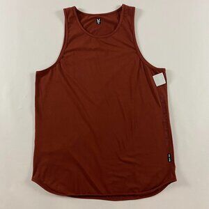 ASRV Supima Extended Tank Top T-Shirt Men's Medium Rust Stretch NWT